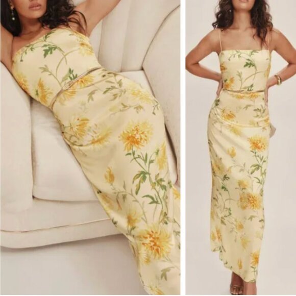 frankie silk dress honeyglow Reformation | Dresses | Reformation Frankie Silk Dress Honeyglow